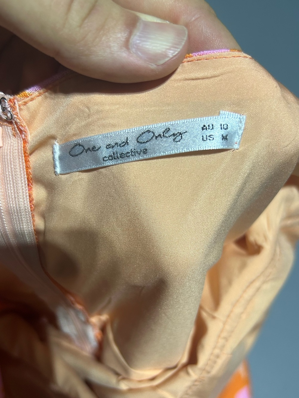 One and Only Collective Orange and Pink Maxi Summer Dress (Women’s Size M) - Picture 7 of 9